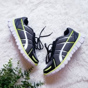 Zone Pro Grey and Green Men Tennis Shoes